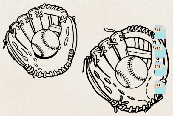 Baseball Glove SVG T-Shirt Design Bundle for Crafters
