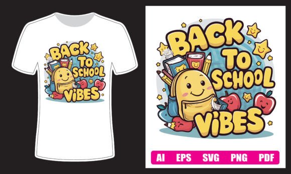 Creative Back to School Printable T Shirt Design