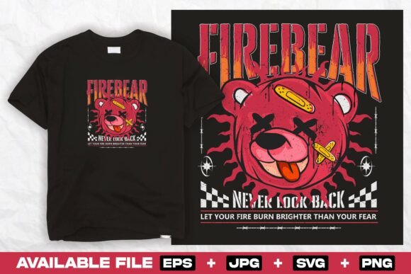 Flames Bear Doll: Urban Streetwear Design Impact