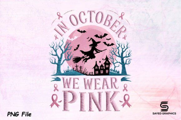 In October We Wear Pink PNG Design: Creative Applications