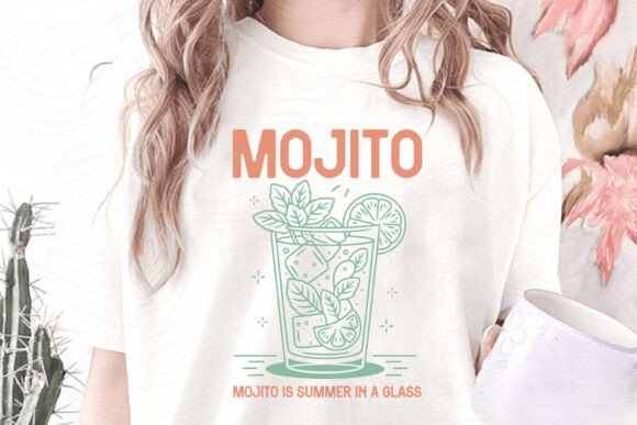 Mojito Summer Cocktail SVG PNG Design: A Versatile Asset