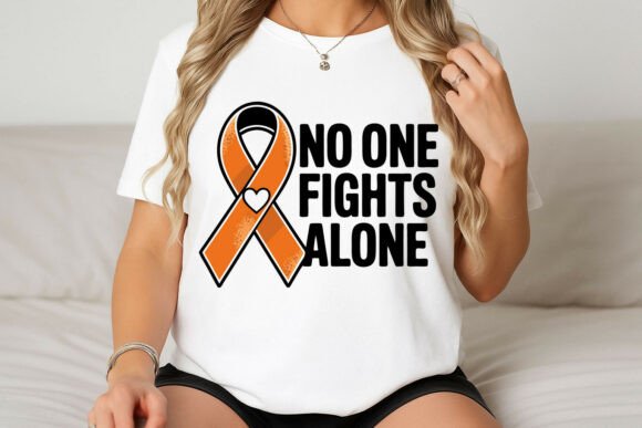 No One Fights Alone Orange Ribbon Design: A Visual Pillar of Support