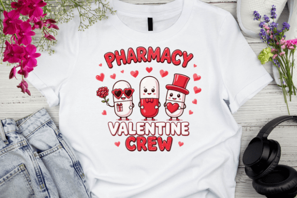 Pharmacy Valentine Crew: A Fun Design Asset for Creative Projects