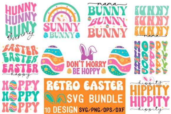 Retro Easter SVG Design Bundle: Vintage Charm for Modern Projects