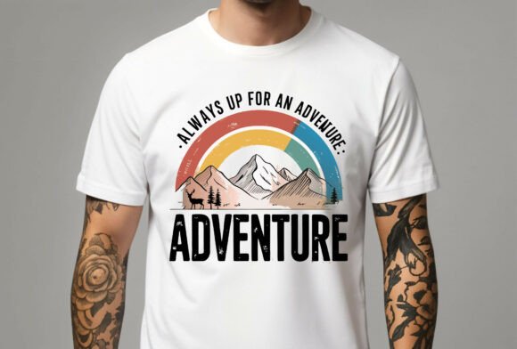 Vintage Mountain Rainbow Design: A Retro Vector for Modern Projects